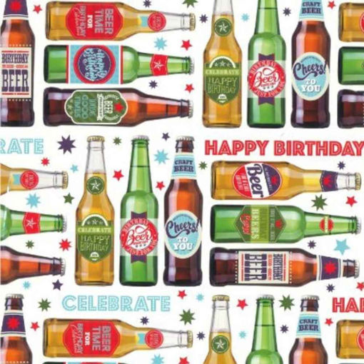 Picture of GIFT WRAPPING BEER BOTTLES 50X70CM